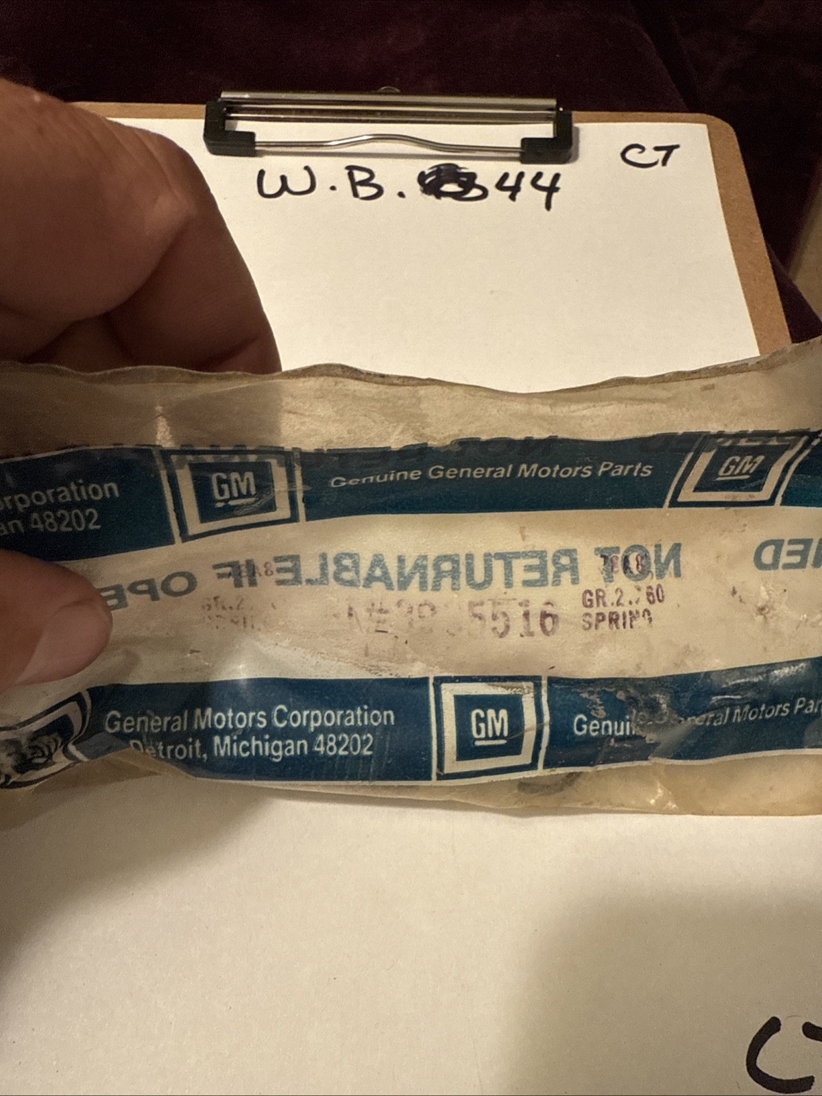 NOS 1968-82 Chevy Corvette Headlight Housing Spring OEM GM 3935516 - Image 3