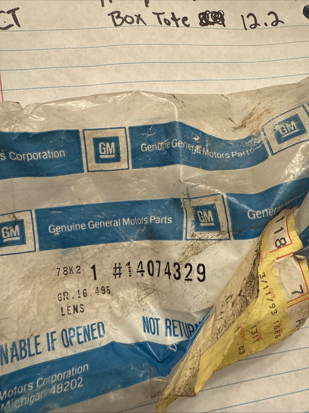 NOS 1984-89 Chevy GMC C/K 1500 2500 Interior Dome Light Lamp Lens GM 14074329 - Image 3