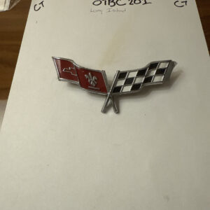 NOS OEM 1979 Chevrolet Corvette Gas Fuel Door Emblem 471295 WITH ACORN NUTS