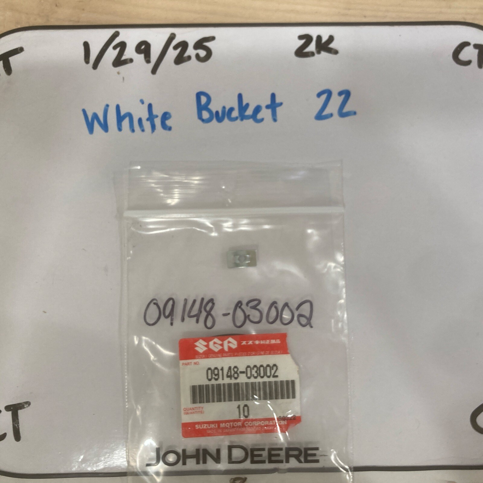 NOS OEM Genuine Original Motorcycle Suzuki P/N 09148-03002 Fram Cover Nut New