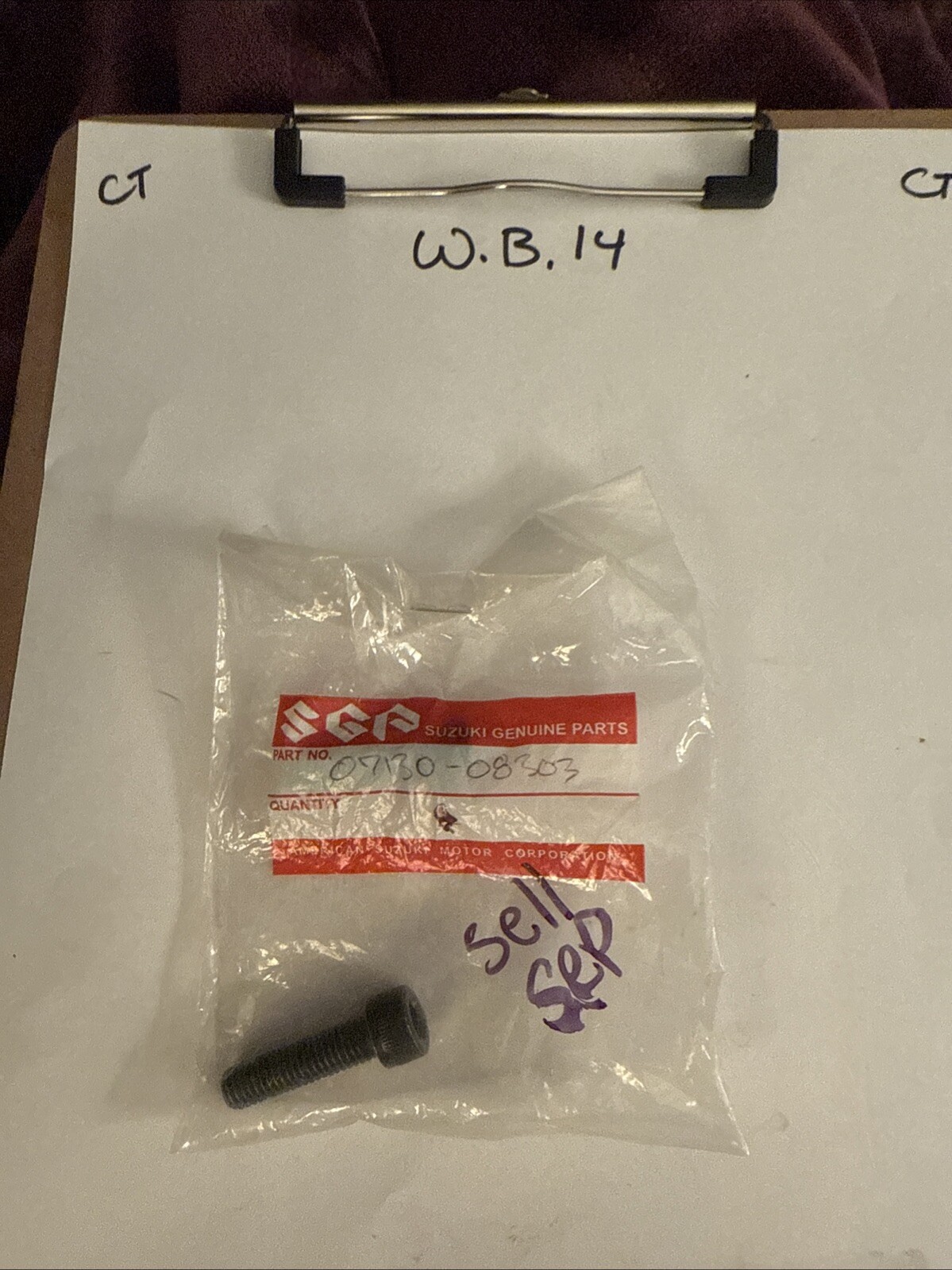 NOS OEM SUZUKI 1983-1998 GS 500 E / VS 700 intruder BOLT 07110-08305|07130-08303 - Image 3