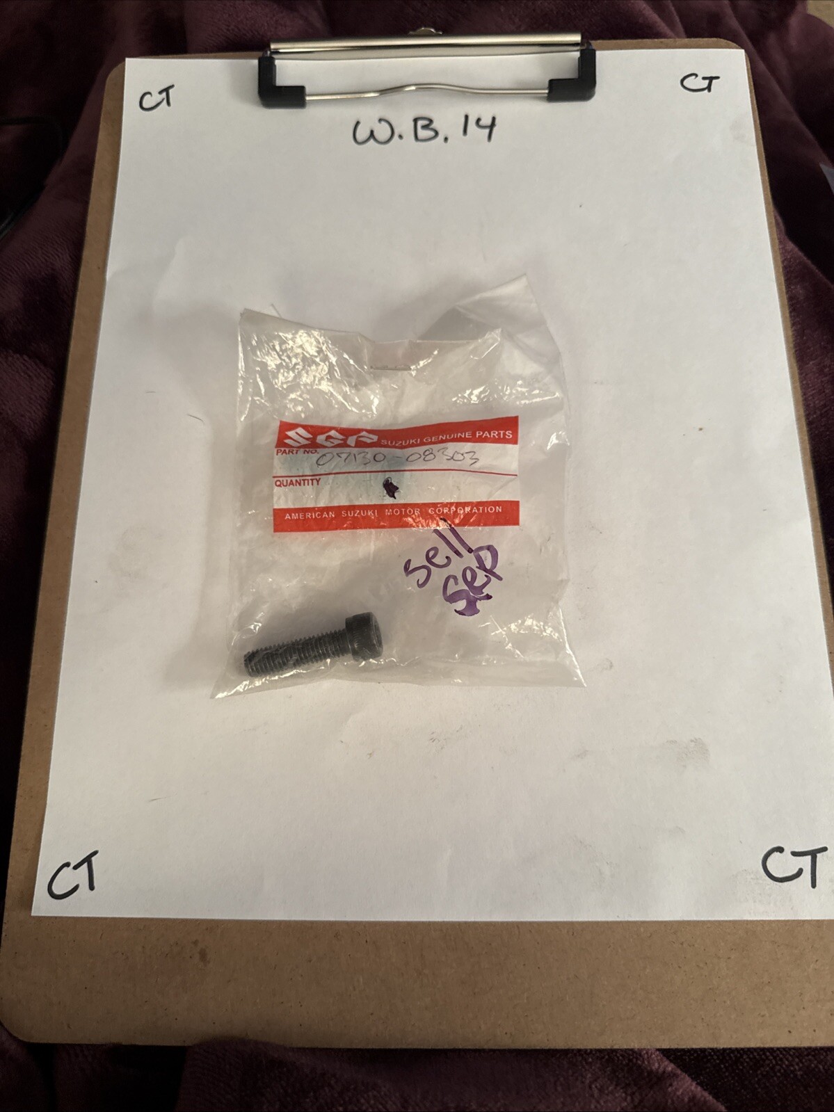 NOS OEM SUZUKI 1983-1998 GS 500 E / VS 700 intruder BOLT 07110-08305|07130-08303