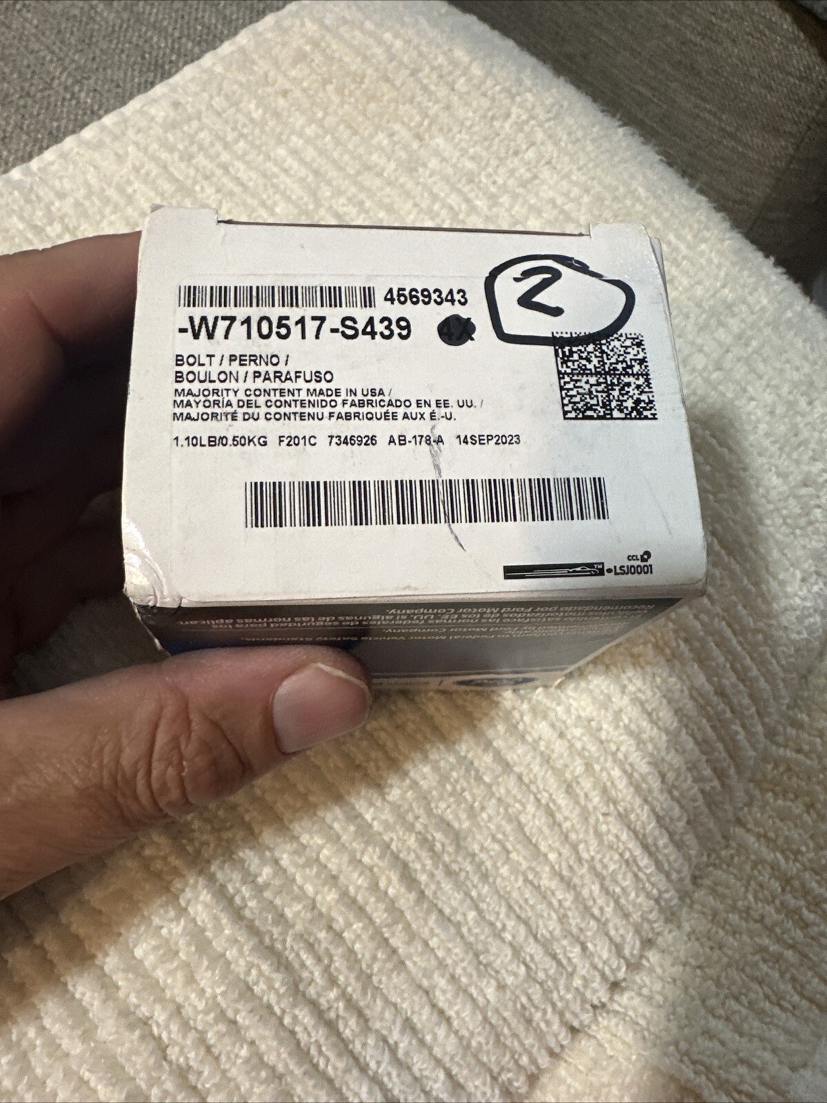 New Genuine Ford Bolt - Flanged Hex. W710517S439 / W710517-S439 OEM(2) Bolts