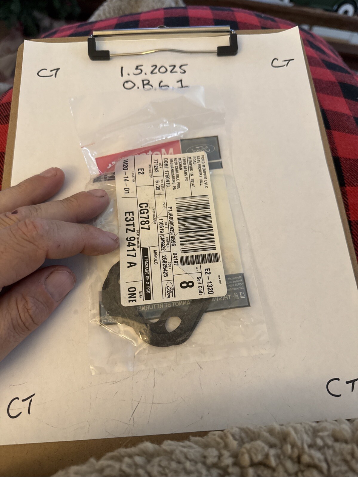 New Genuine Ford Gasket E3TZ9417A / E3TZ-9417-A OEM - Image 3