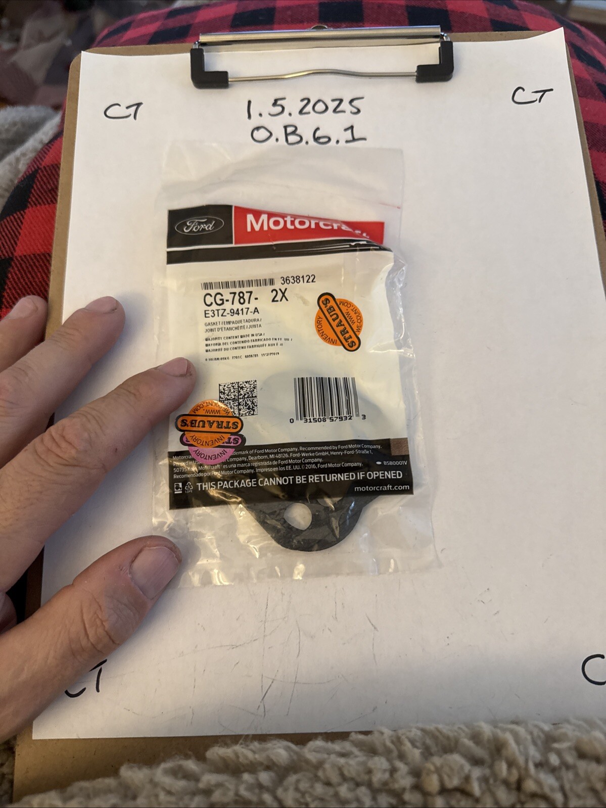 New Genuine Ford Gasket E3TZ9417A / E3TZ-9417-A OEM