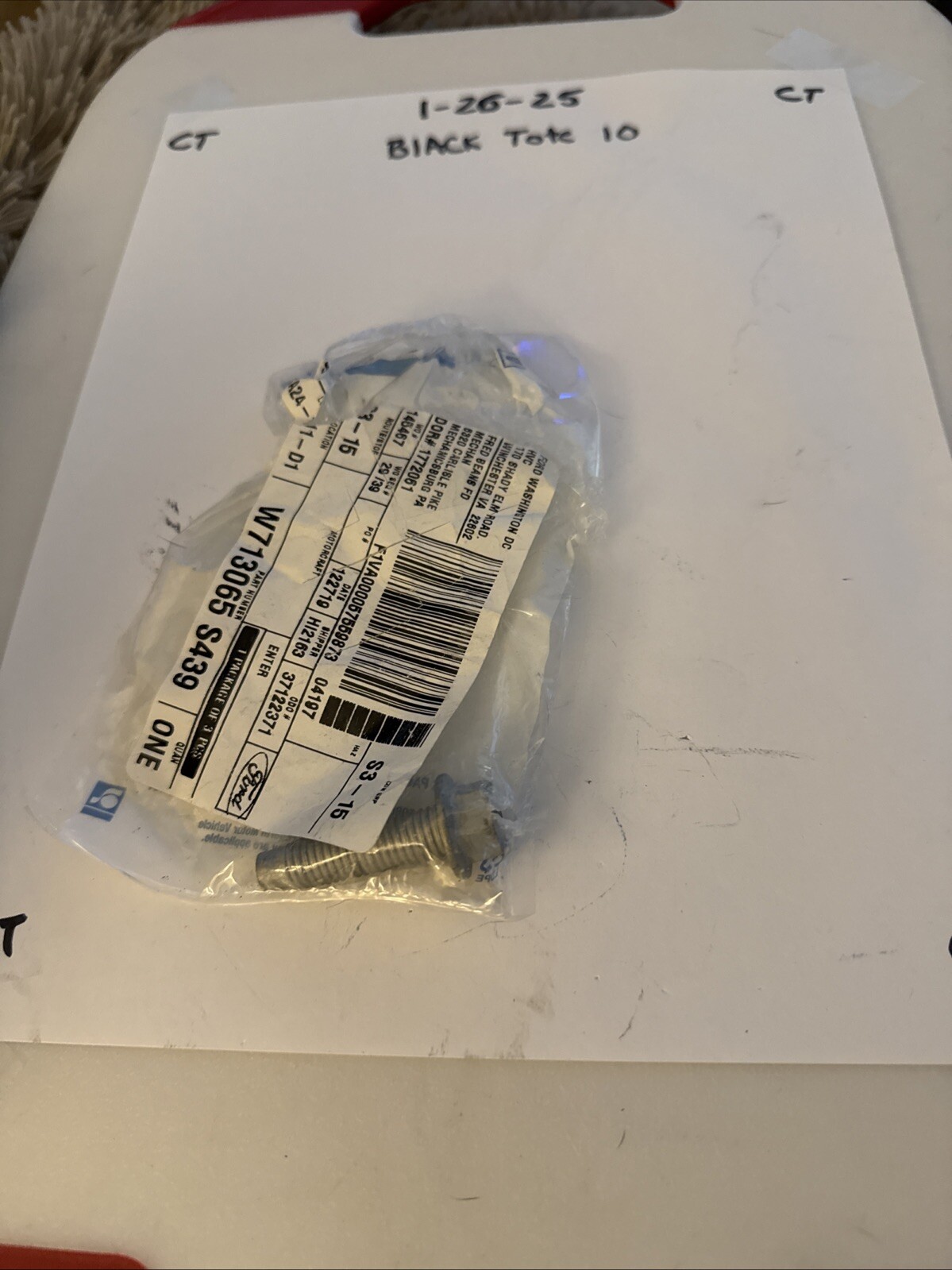 New OEM Ford W713065-S439 Lower Steering Column Shaft Coupling Bolt NOS - Image 3