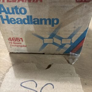 New Old Stock Sylvania 4651 High Hi Beam Rectangular Headlamp 12V 2 Prong NOS