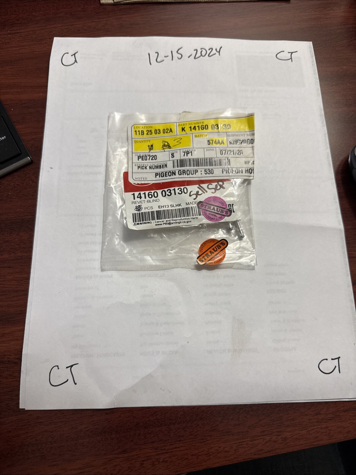 OEM NEW 2004-2020 Kia Optima Niro Sedona Left Front Upper (1) Rivet 1416003130