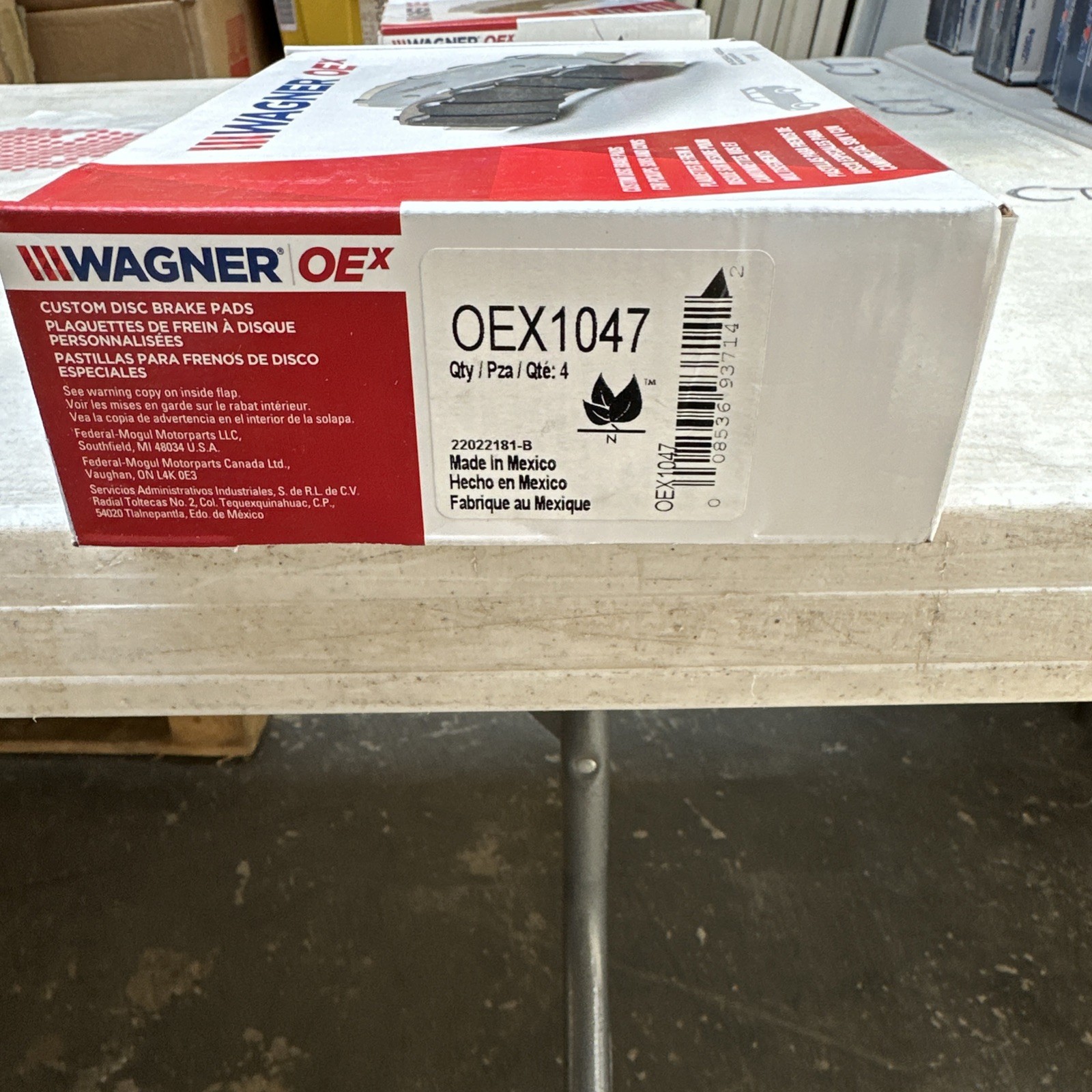 OEX1047 OEM Wagner Ceramic Front Brake Pad Ford Mazda Mercury 05-11 w/ Hardware - Image 3