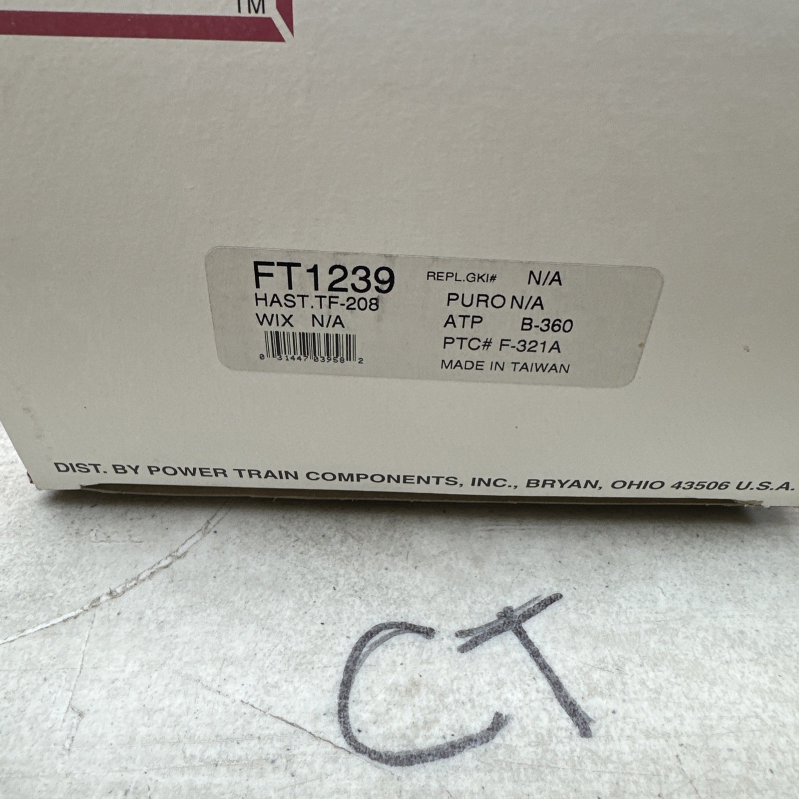 PTC Auto Transmisdion Filter Kit w/Gasket FT1239 F-321a