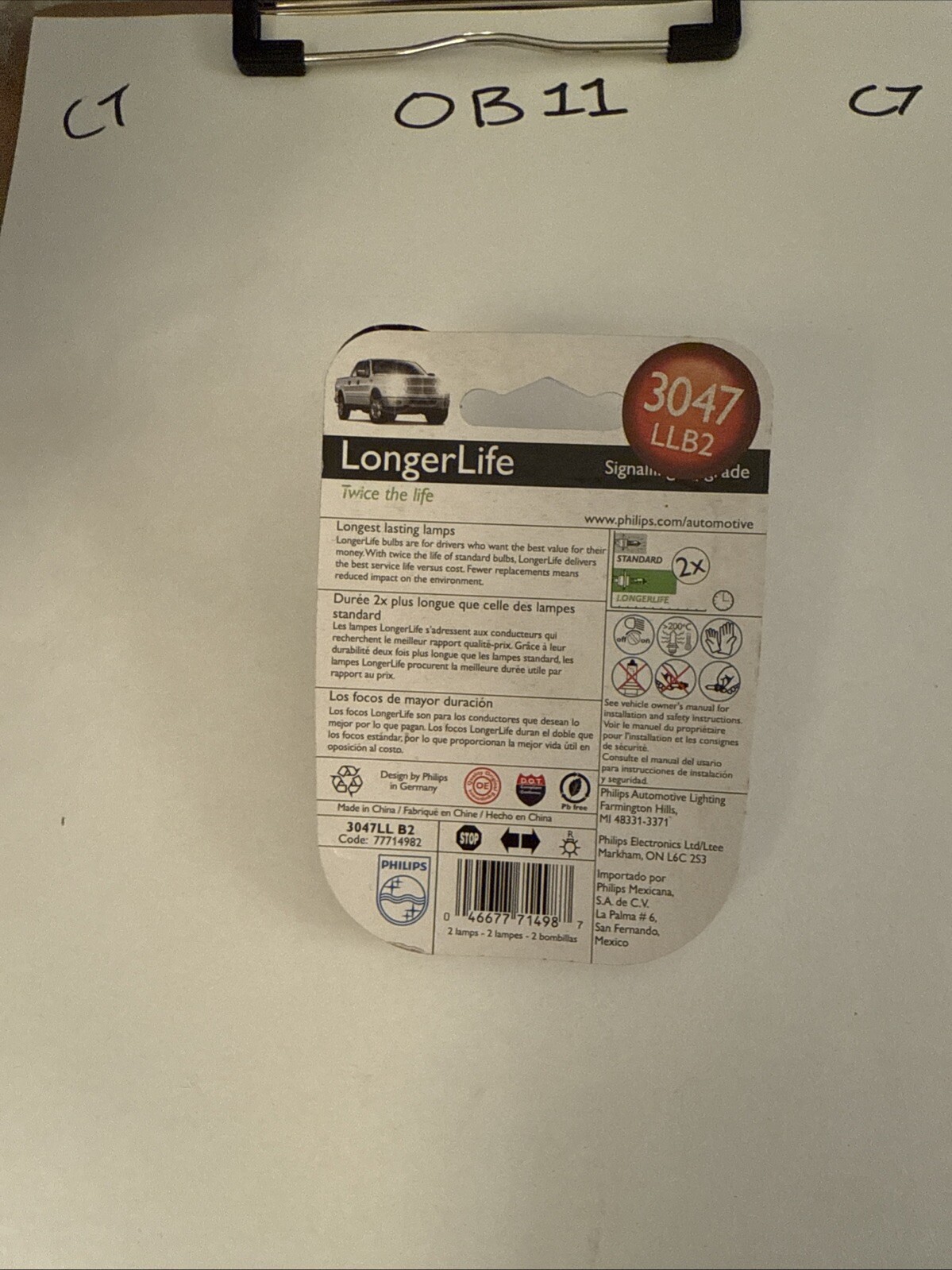 Philips 3047LLB2 3047 LongerLife Miniature Bulb, 2 Pack - Image 3