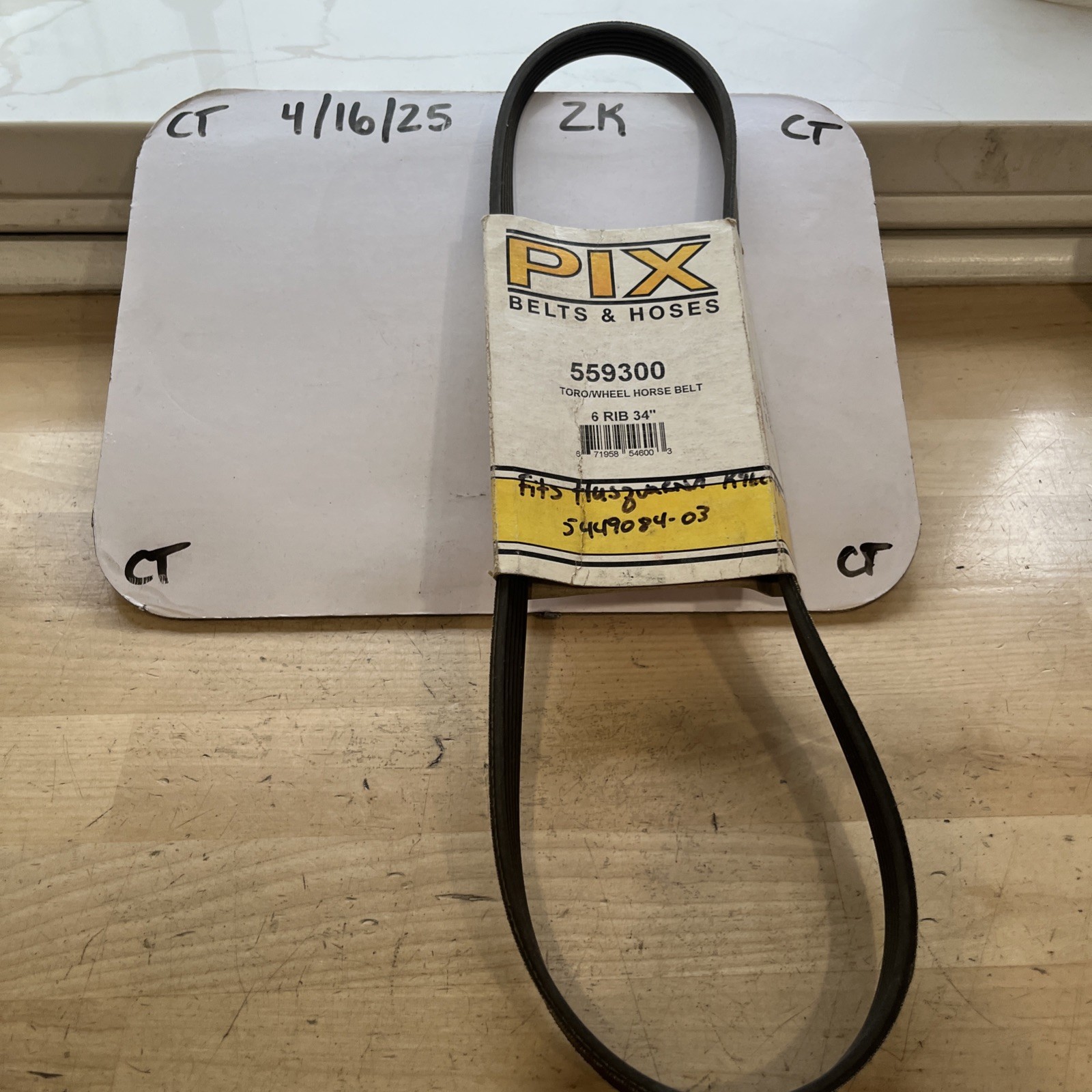 Pix 559300 Belt Made With Kevlar Compatible Wtih Toro 55-9300 ( 6 Rib )
