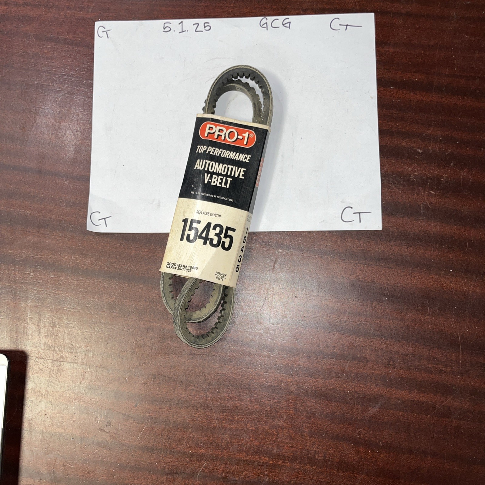 Pro 1 Automotive V Belt 15435