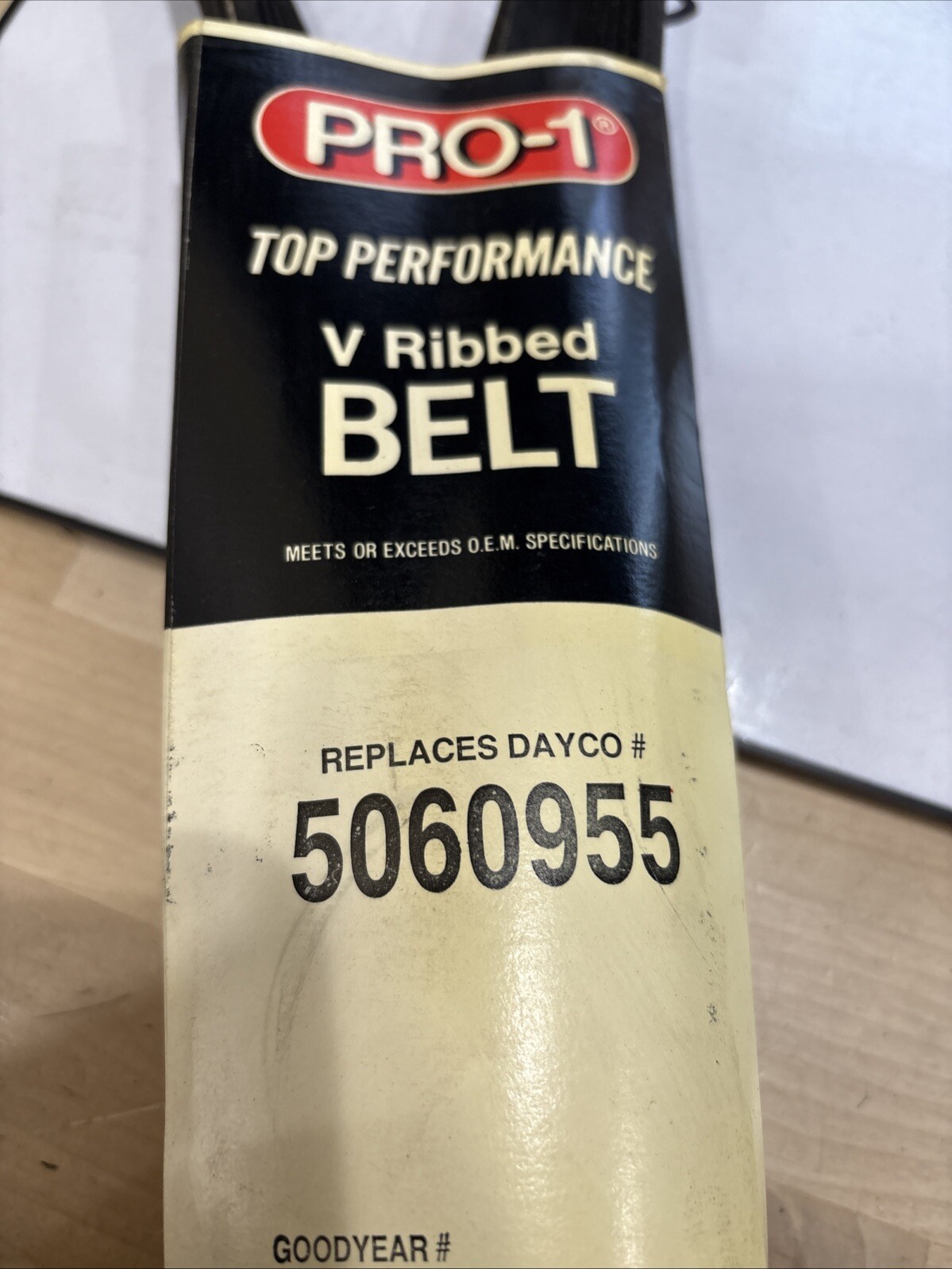 Pro-1 V Ribbed Serpentine Belt Replaces Dayco 5060955 & K060956 - Image 3