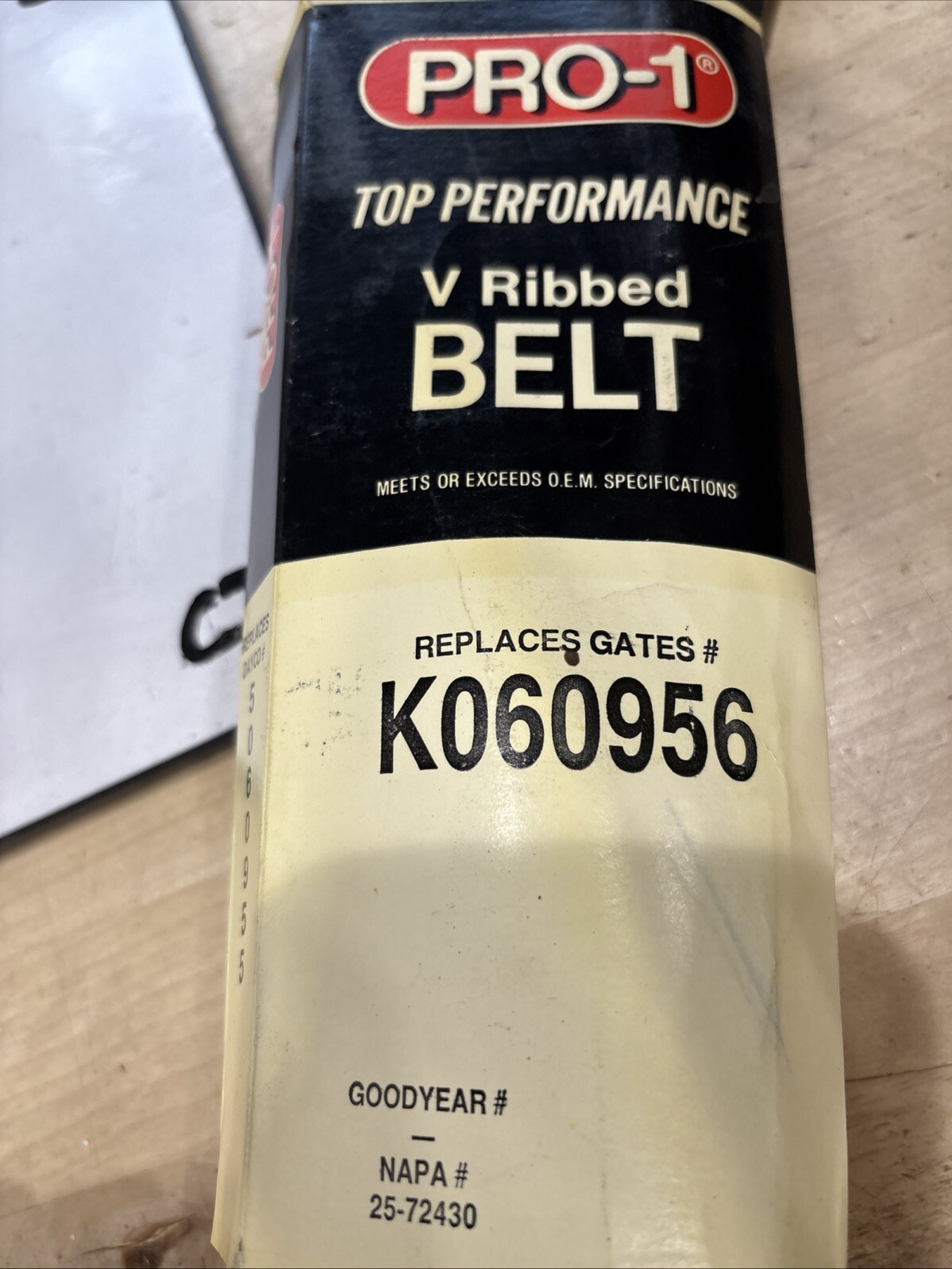 Pro-1 V Ribbed Serpentine Belt Replaces Dayco 5060955 & K060956 - Image 4