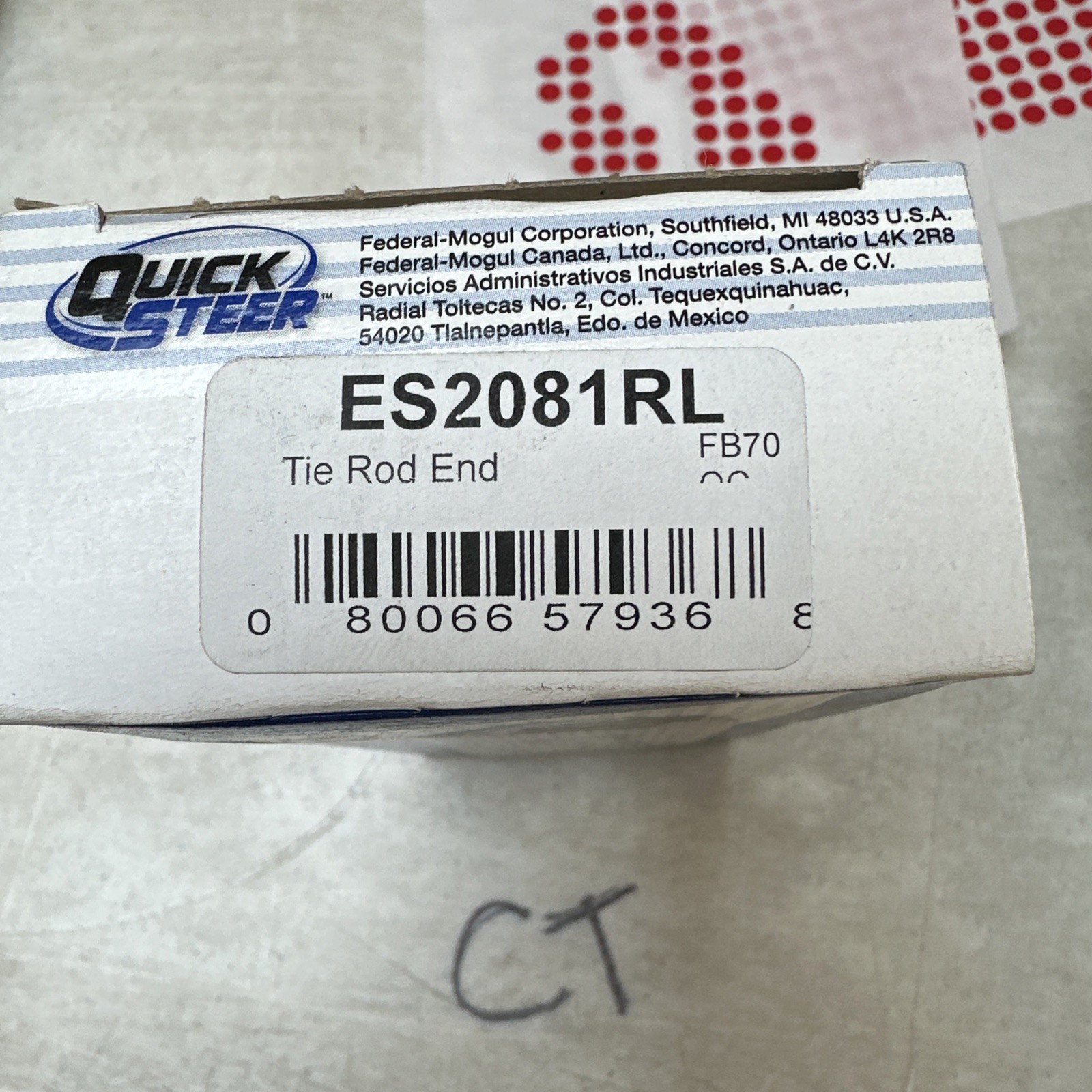 Quick Steer ES2081RL Steering Tie Rod End - Image 3