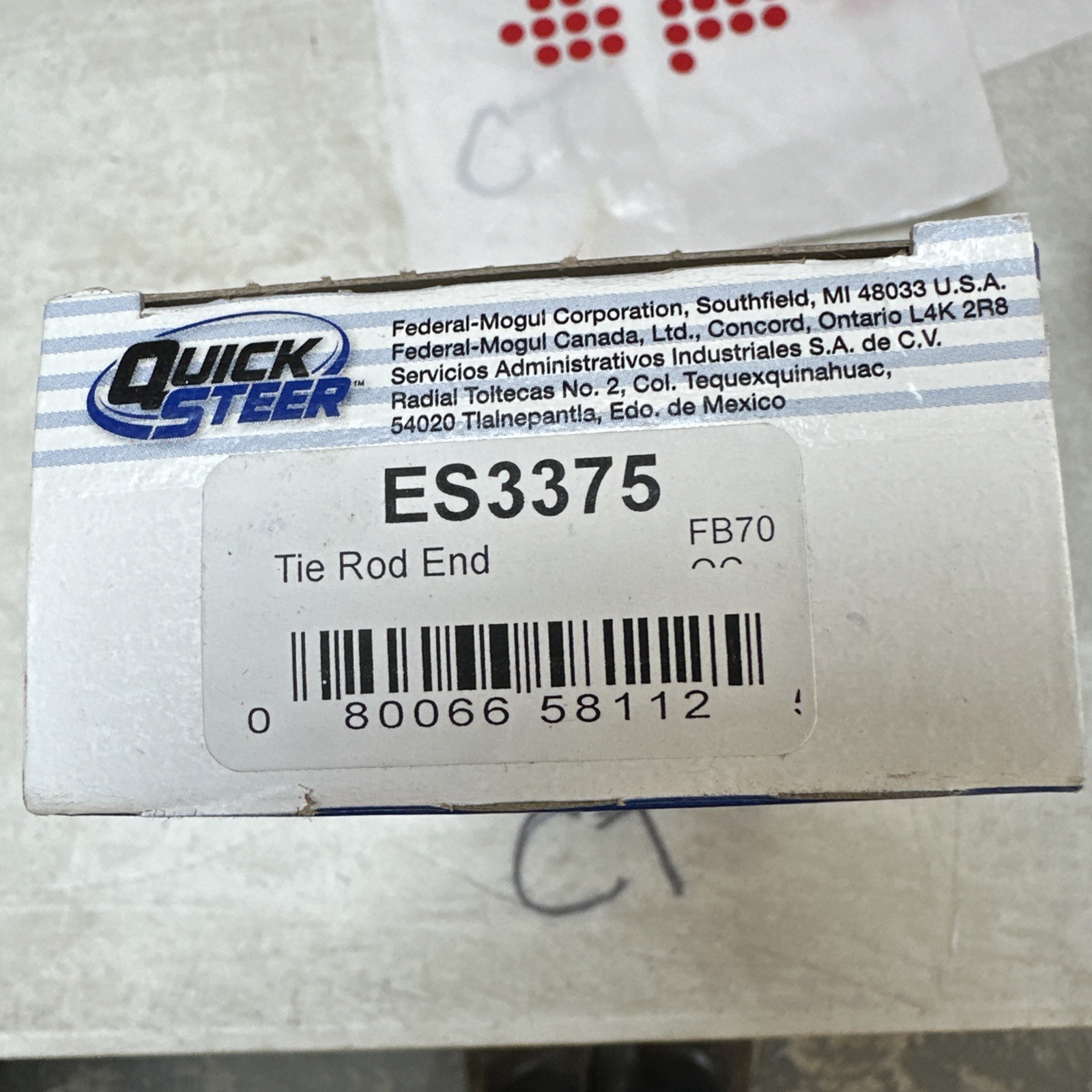 Quick Steer ES3375 Steering Tie Rod End For 93-97 Nissan D21 Pathfinder Pickup - Image 3