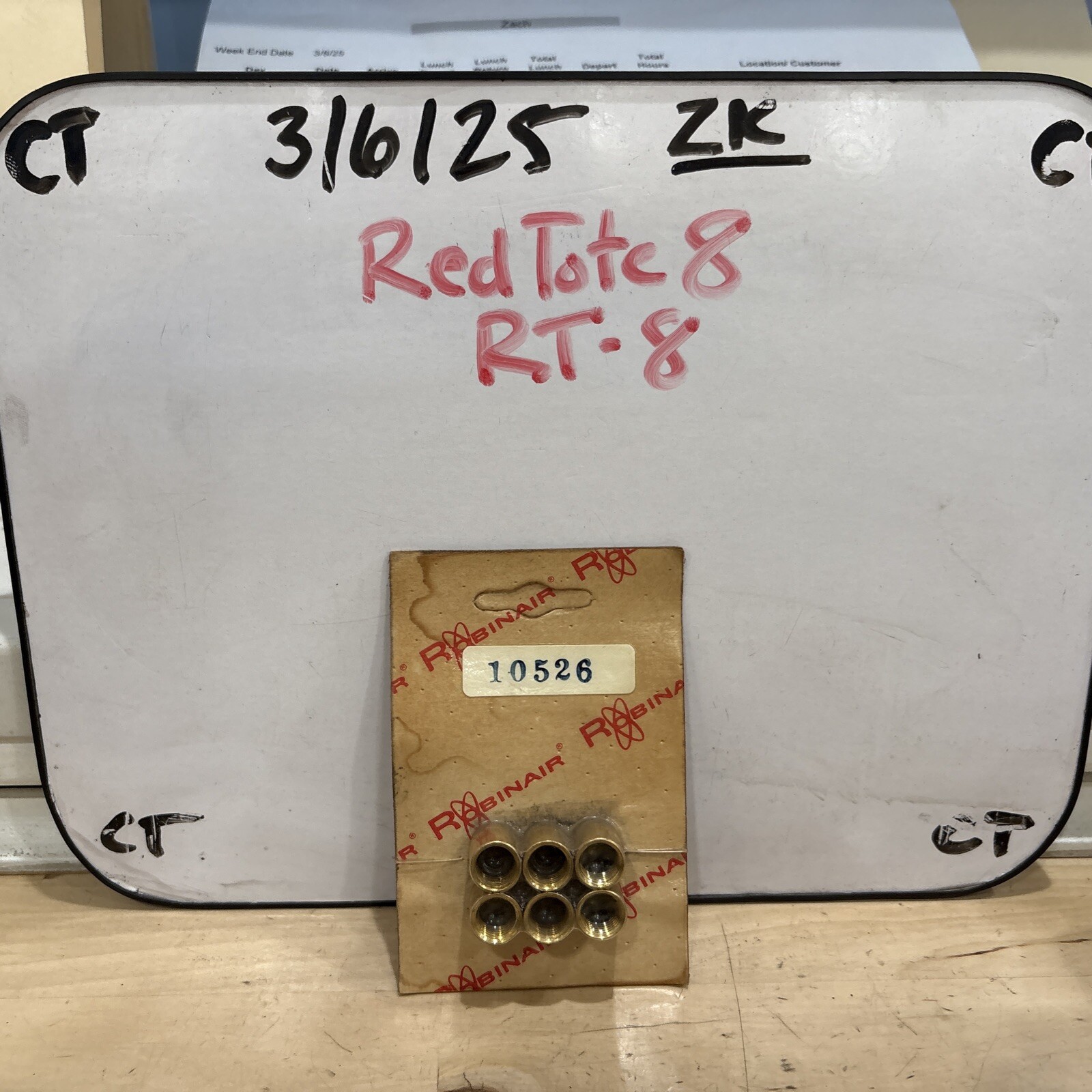 ROBINAIR Brass Plug Fittings 10526 NOS (6pk)