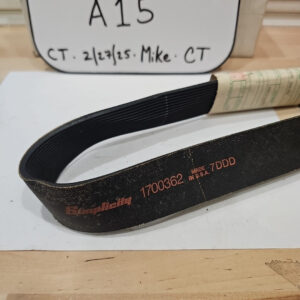 SIMPLICITY DRIVE BELT 1700362