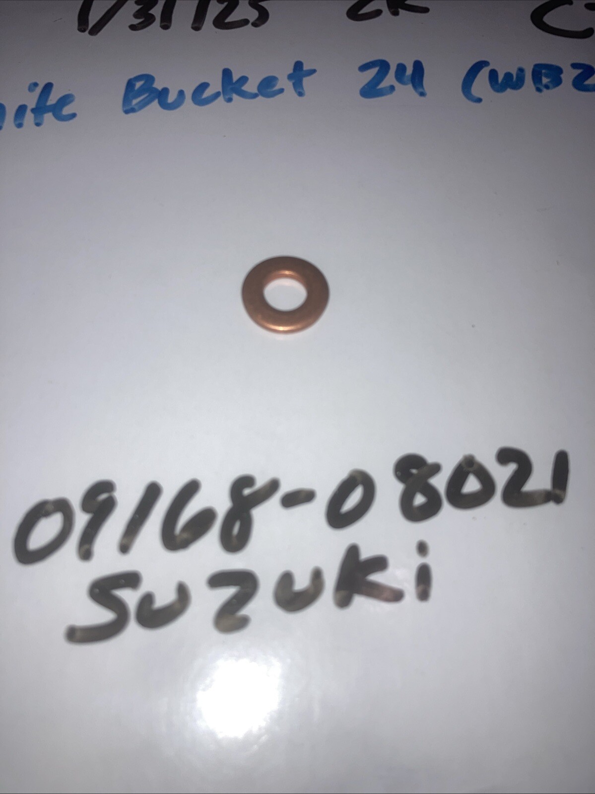 SUZUKI 09168-08021 GASKET 8.5x17x2 1985-2021 Models (sold Single/Out Of Bag) - Image 3