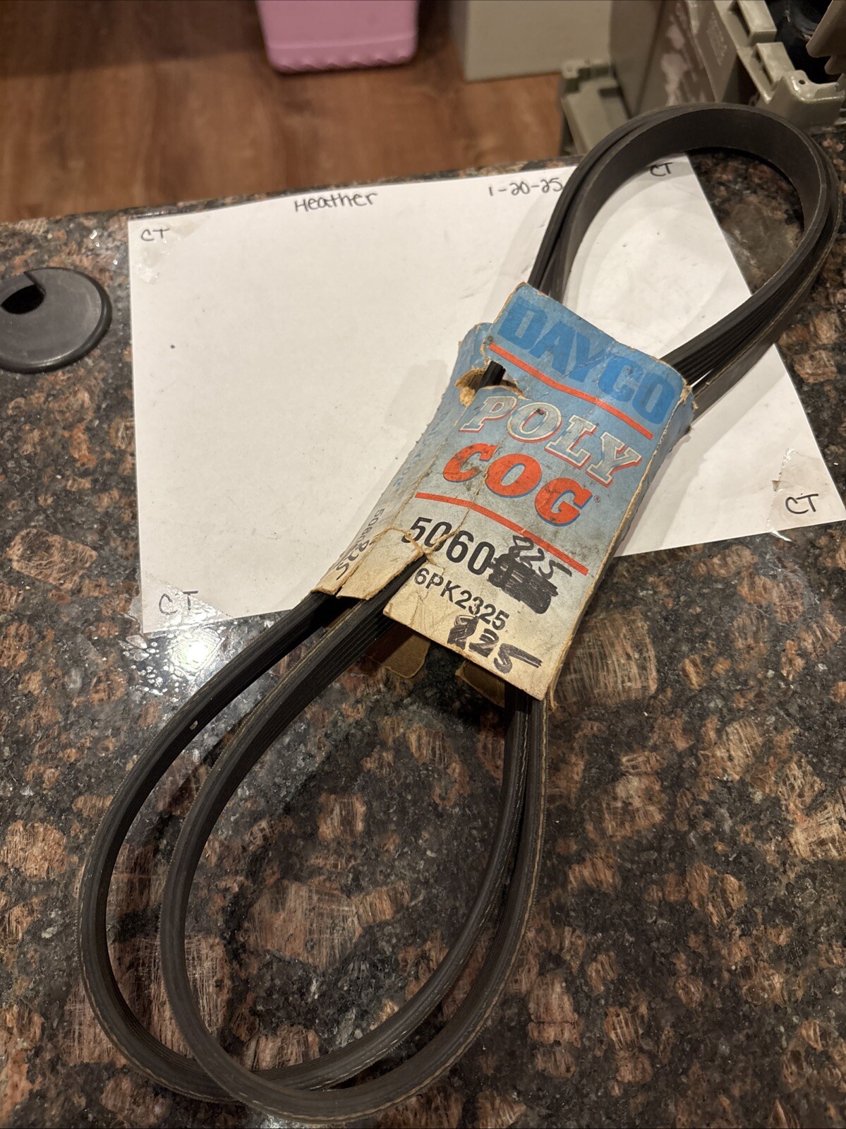 Serpentine Belt Dayco 5060825 for Chrysler Dodge Chevrolet Cadillac