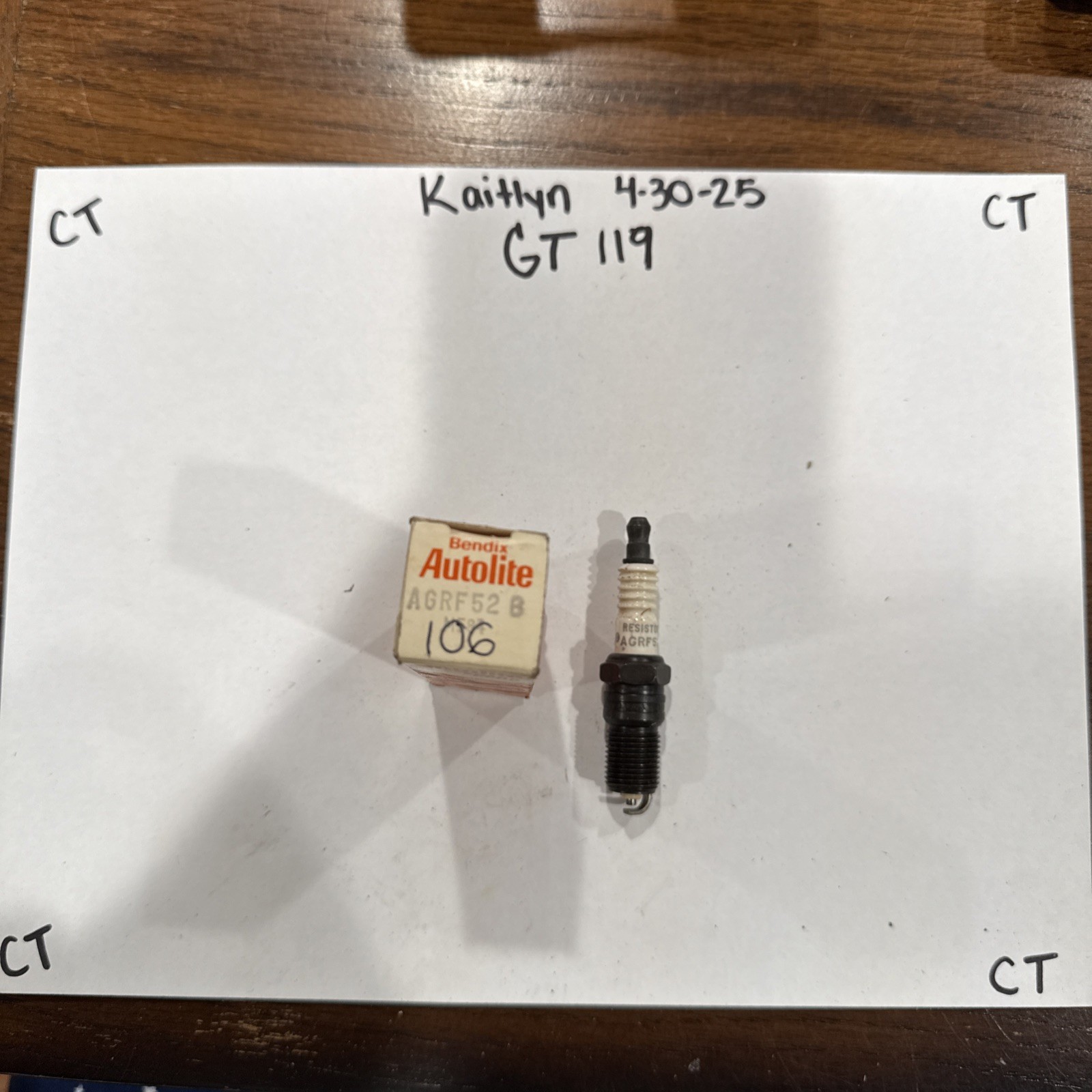 Spark Plug Autolite AGRF52B/ AGRF52 Spark Plug