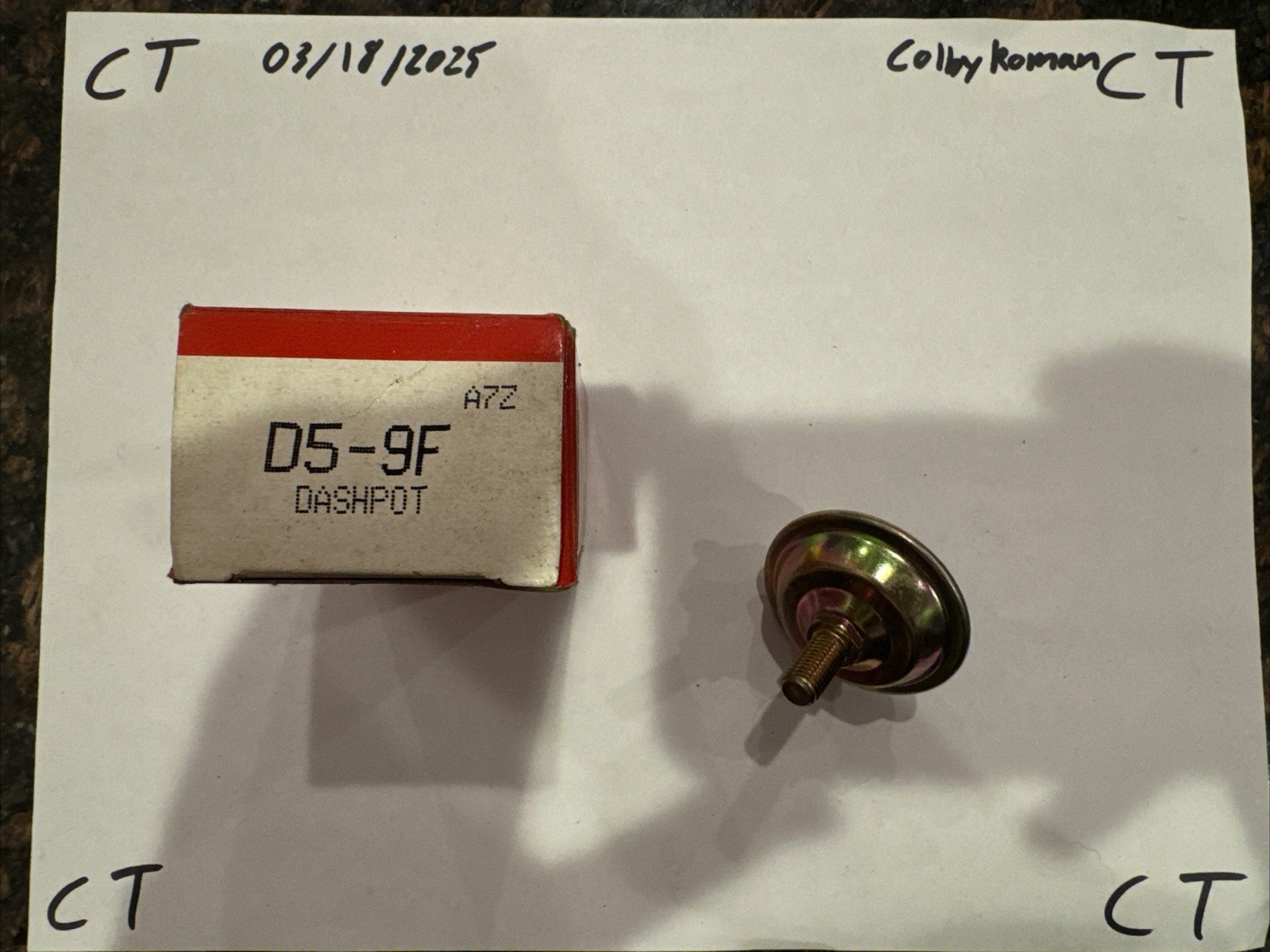 Standard D5-9F Carburetor Dashpot for 1963-70 Chevy 4BBL Holley replaces D5-3F - Image 3