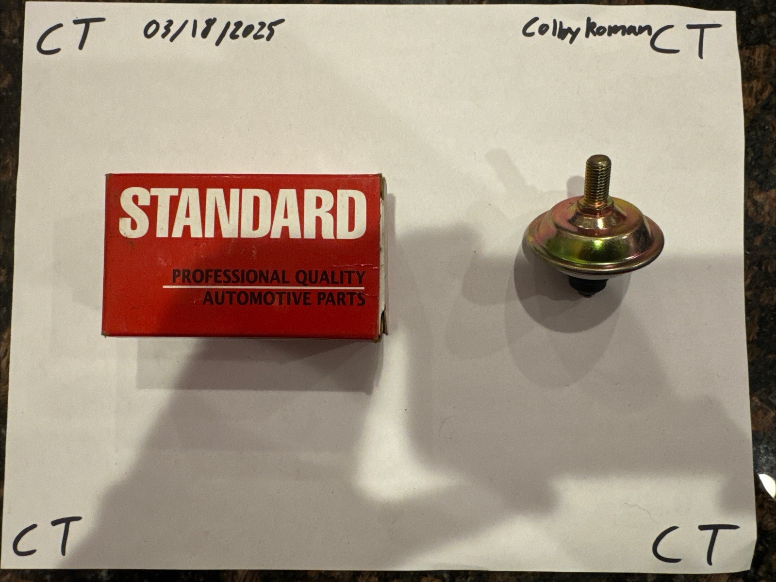 Standard D5-9F Carburetor Dashpot for 1963-70 Chevy 4BBL Holley replaces D5-3F