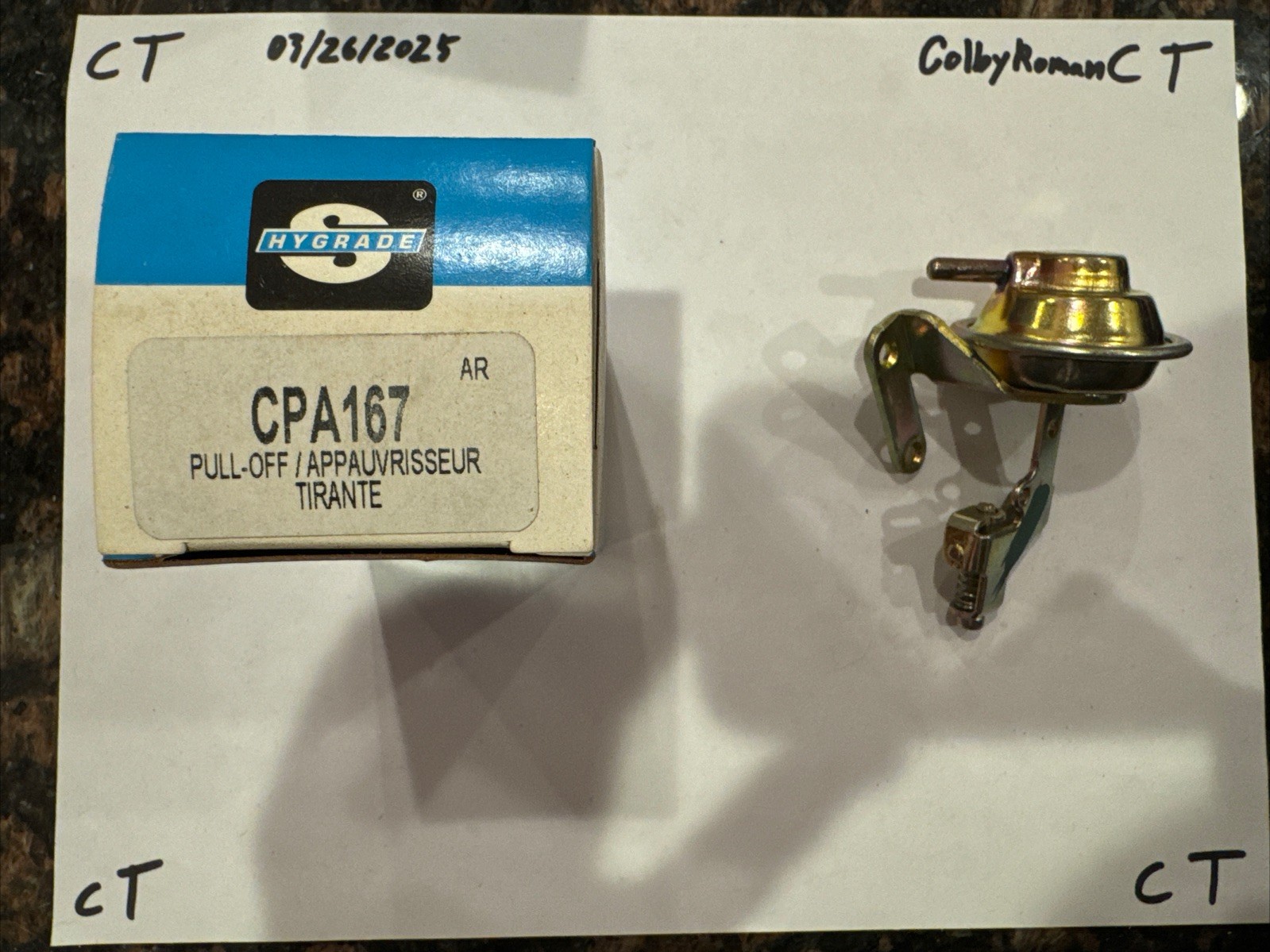 Standard Hygrade Professional Quality Automotive Parts Pull-Off CPA165