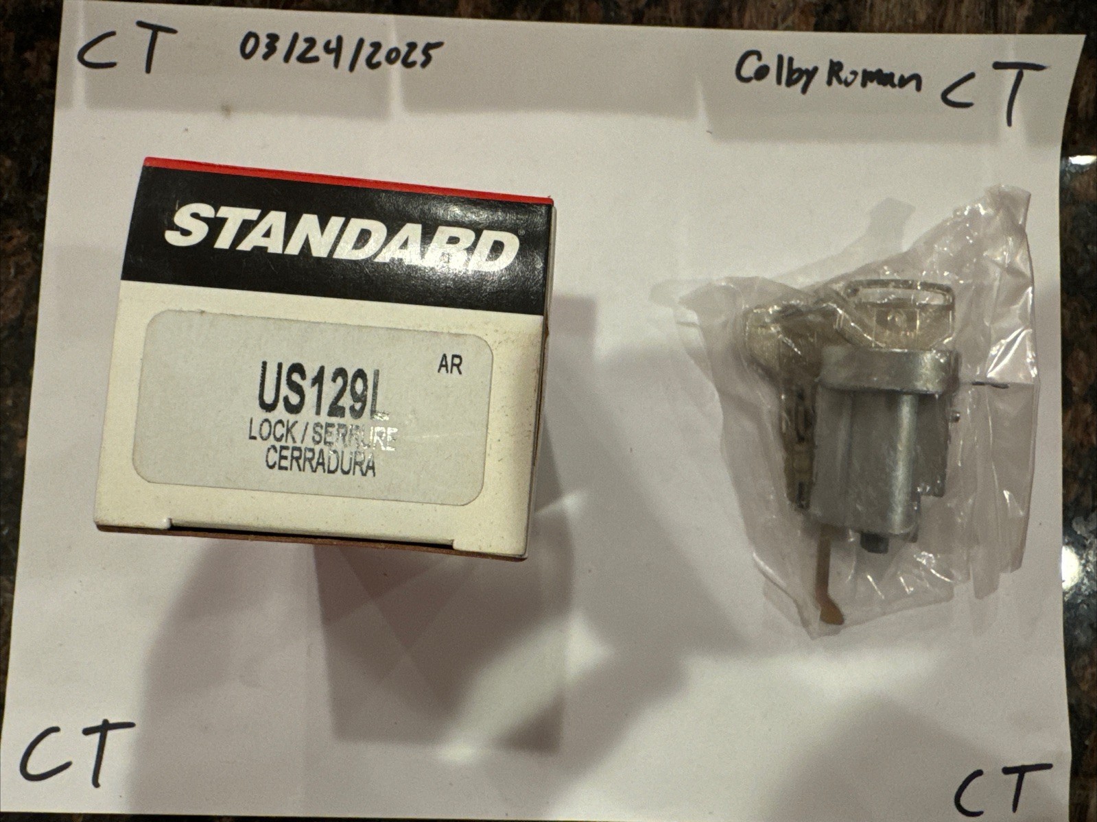 Standard Ignition Ignition Lock Cylinder for 1980-1983 Corolla US-129L - Image 3