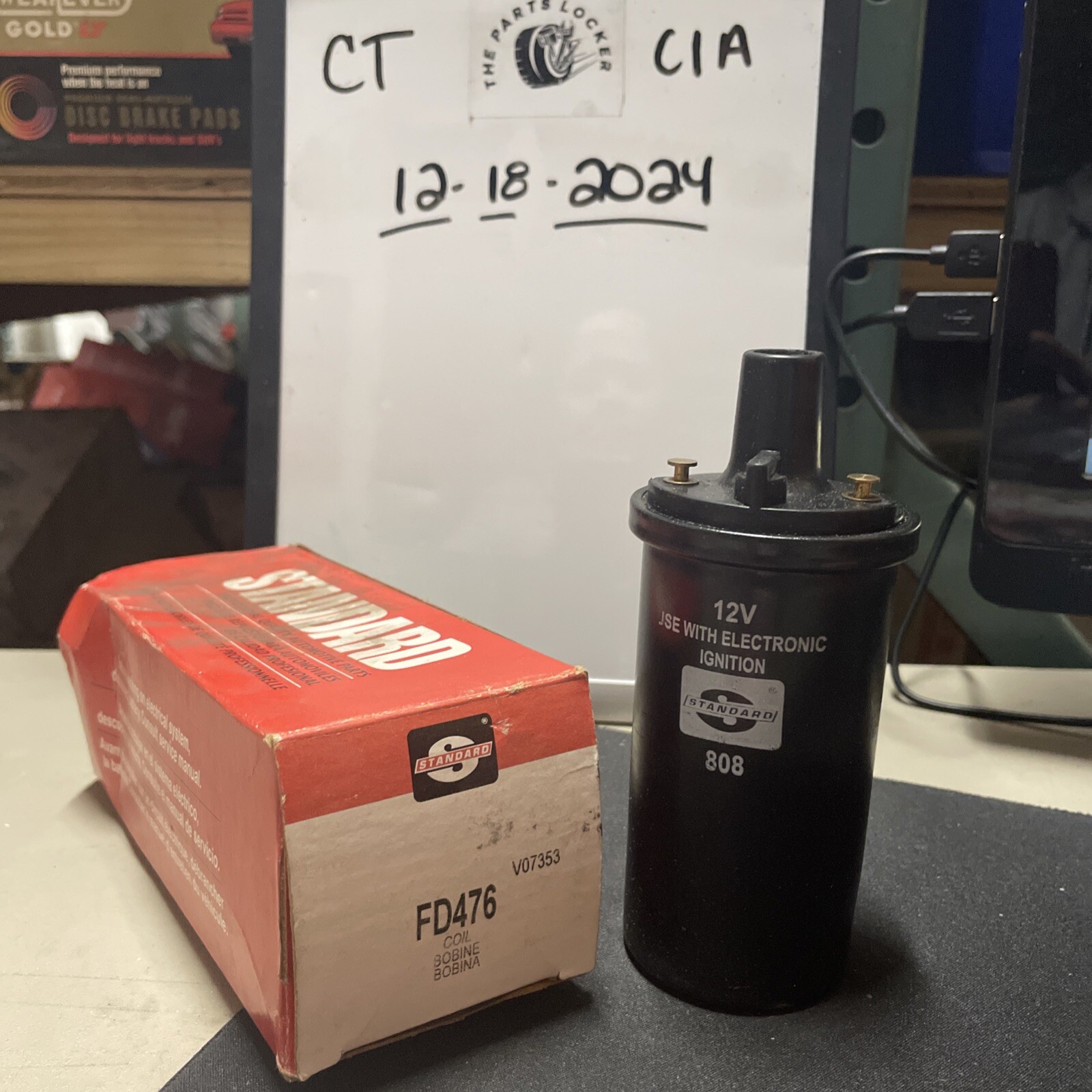 Standard Plus FD-476 Ignition Coil 12V for 1976-1987 Ford Products New Old Stock