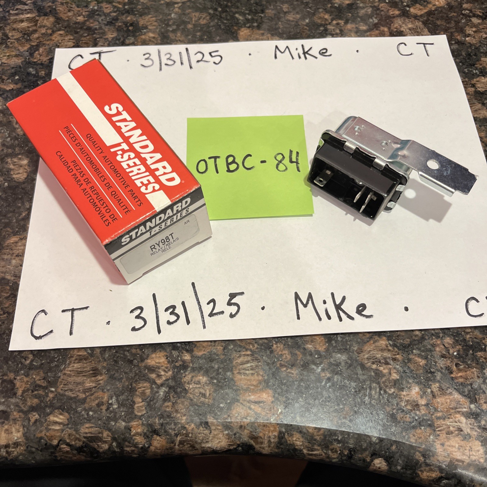 Standard Relay RY-98T NEW