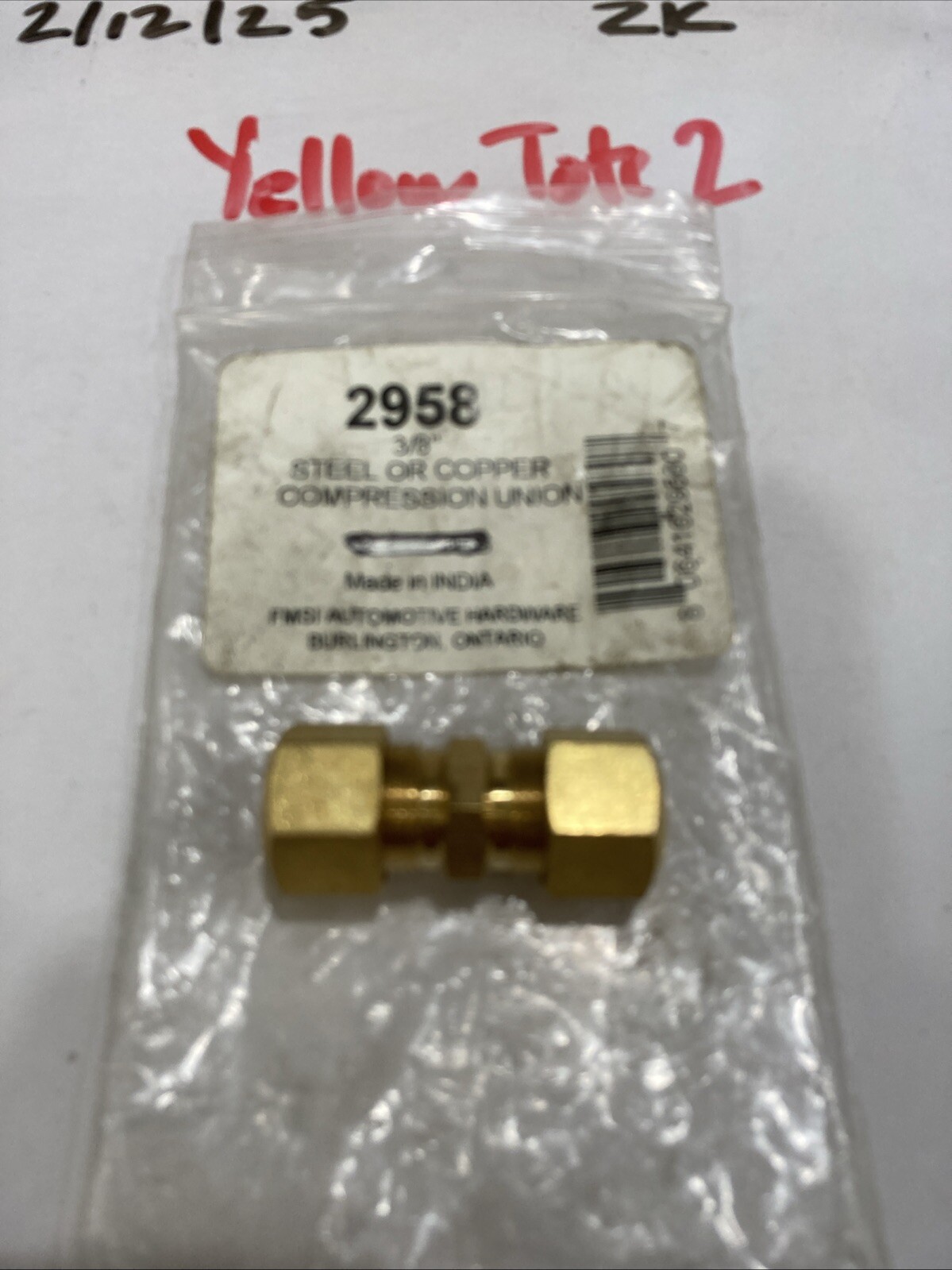 Steel or Copper Compression Union 3/8" 2958 FMSI (single) - Image 3