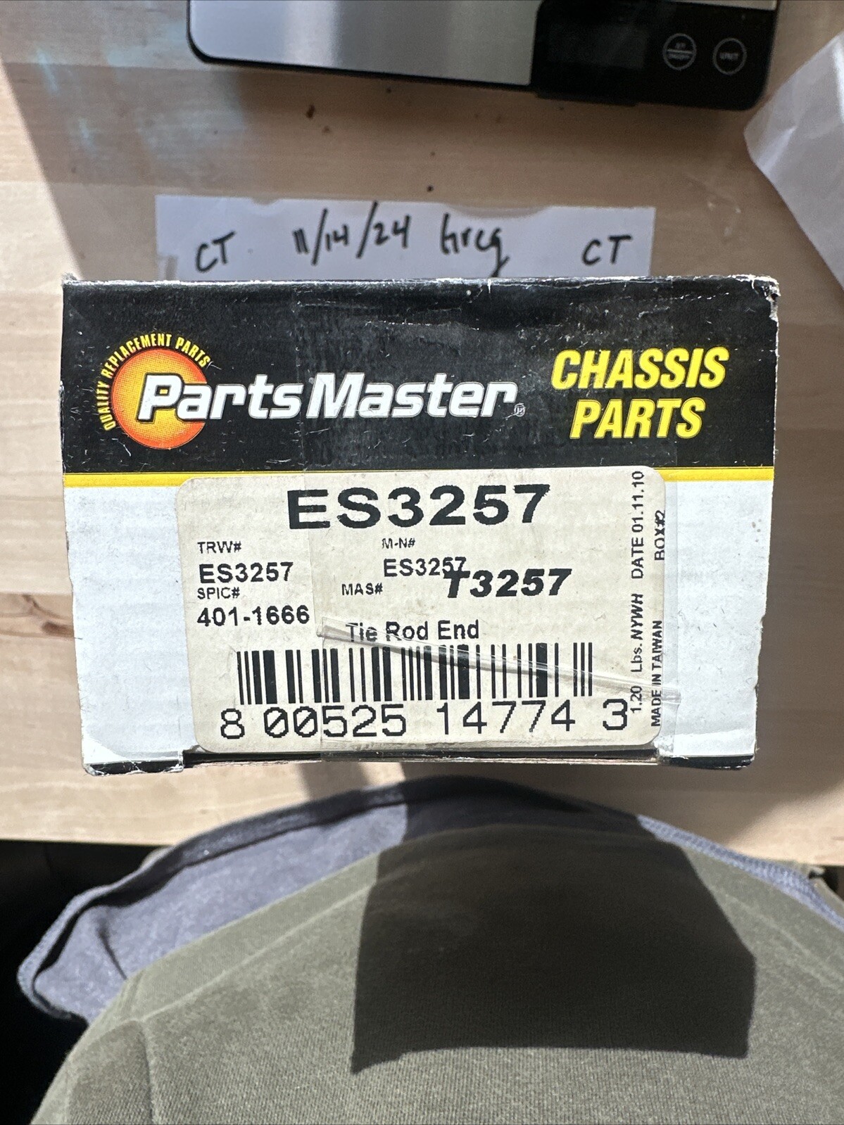 Steering Tie Rod End Parts Master ES3257