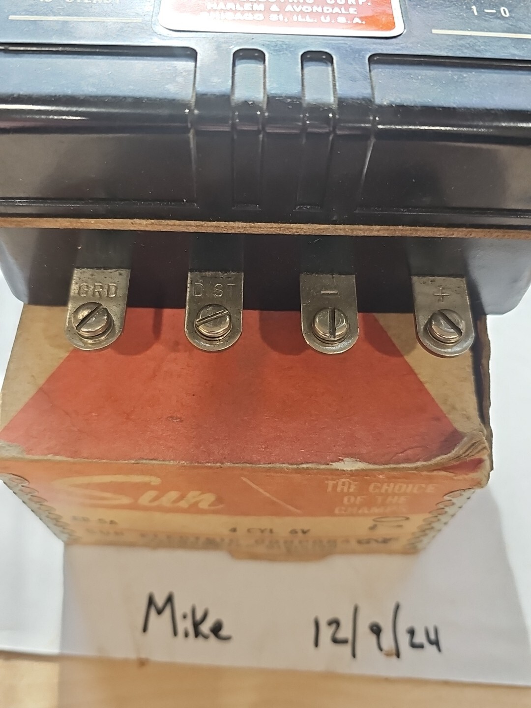 Sun Vintage Tachometer EB Transmitter - Model EB-5A 6v 4 Cylinder - Image 5