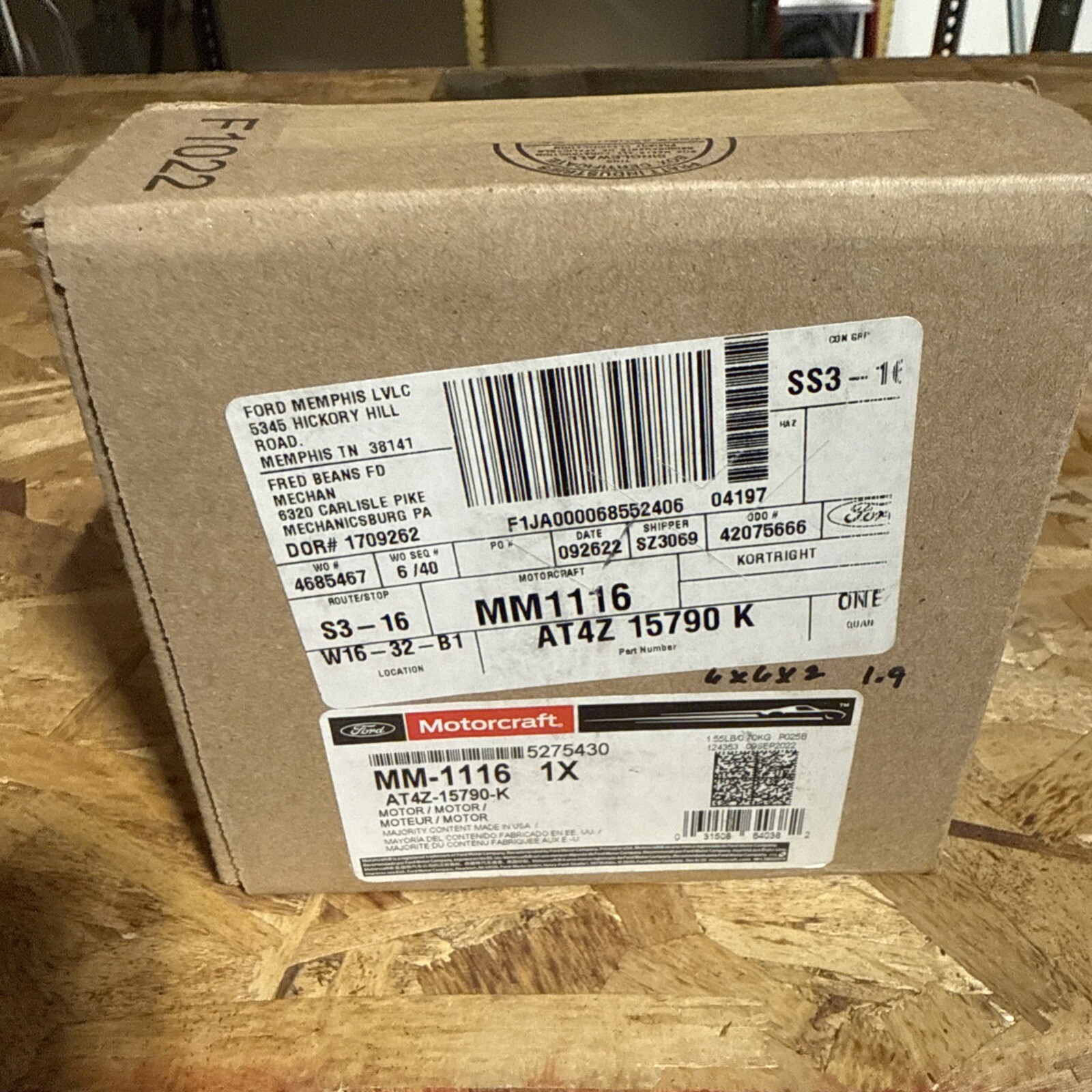 Sunroof Motor Motorcraft MM-1116