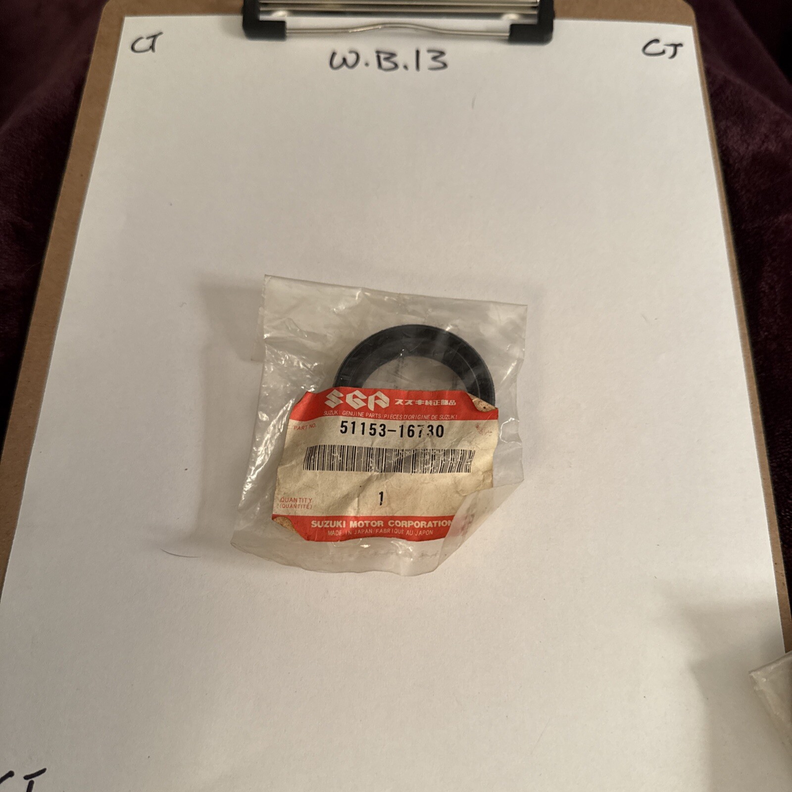 Suzuki NOS OEM Fork Seal 51153-16730 RM125 RM250 RM370 SP TS