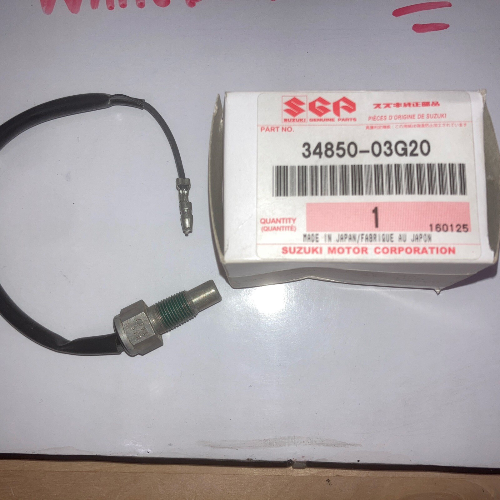 Suzuki Water Temp Switch Assy 34850-03G20 OEM NEW - Image 3