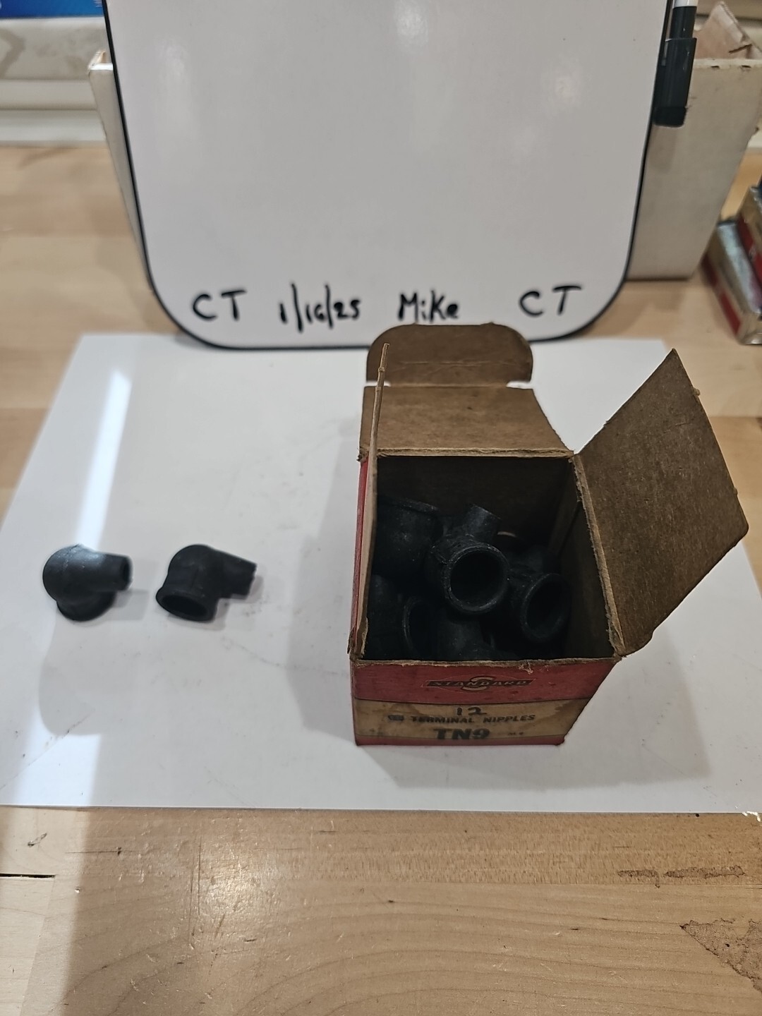 TN9 STANDARD PLUS NOS GENUINE TERMINAL NIPPLES - 1 Package Of 12