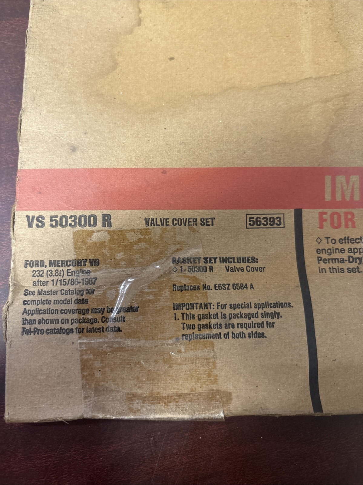VS50300R Fel-Pro Engine Valve Cover Gasket Felpro 56393 - Image 3