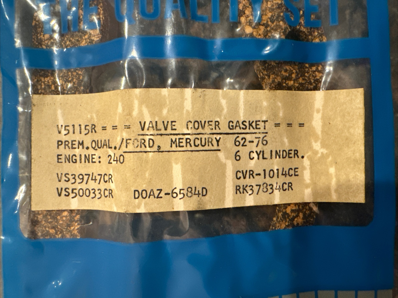 Valve Cover Gasket for Ford, Mercury 62-76 (VS39747CR) (VS50033CR) - Image 3