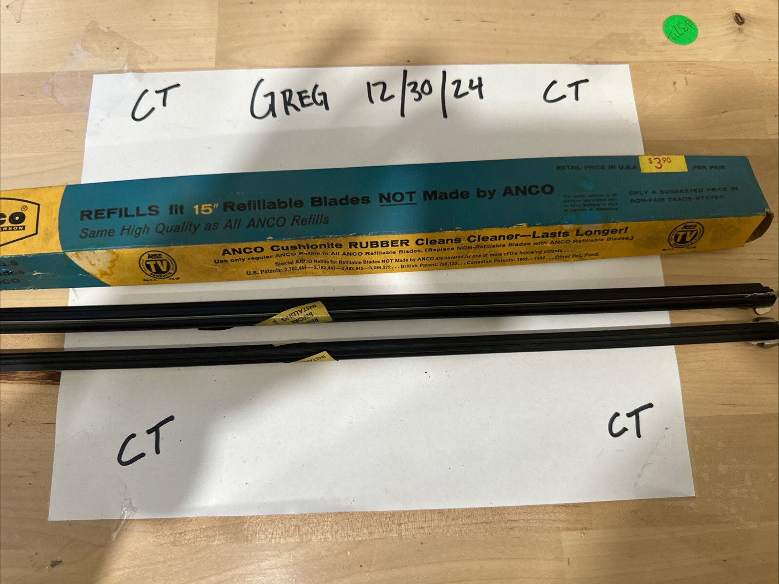 Vintage Anco 6015 Wiper Blade 15" Refill