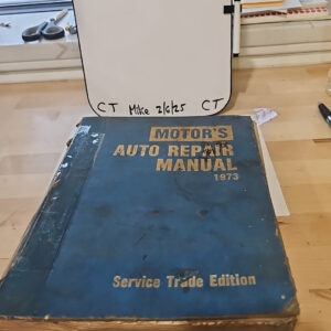 Vintage MOTOR’S AUTO REPAIR MANUAL 1973 36th edition First Printing Hardcover