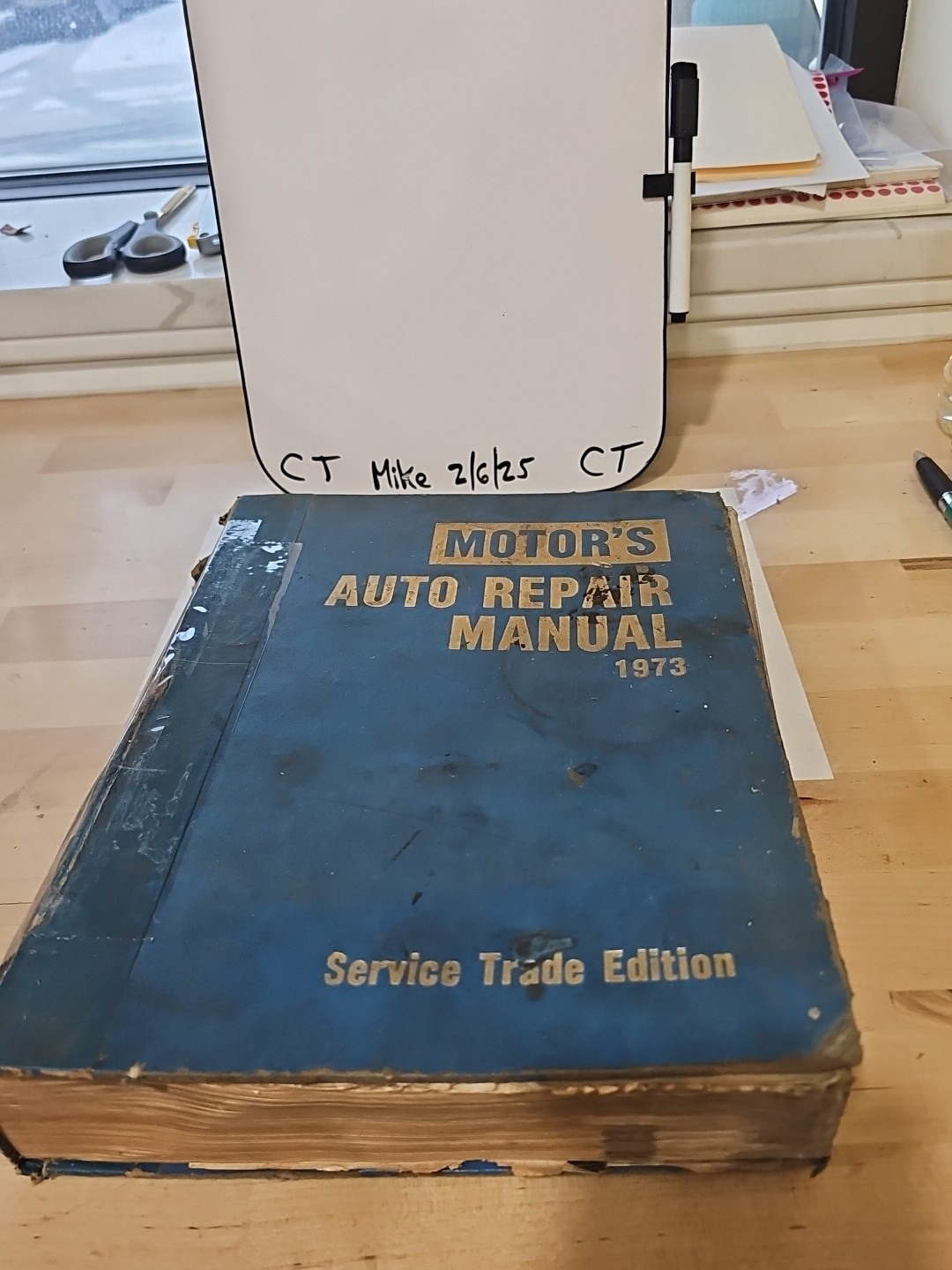 Vintage MOTOR’S AUTO REPAIR MANUAL 1973 36th edition First Printing Hardcover