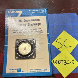 Vintage Tomco 3-146 Carburetor Deceleration Valve Diaphragm NOS