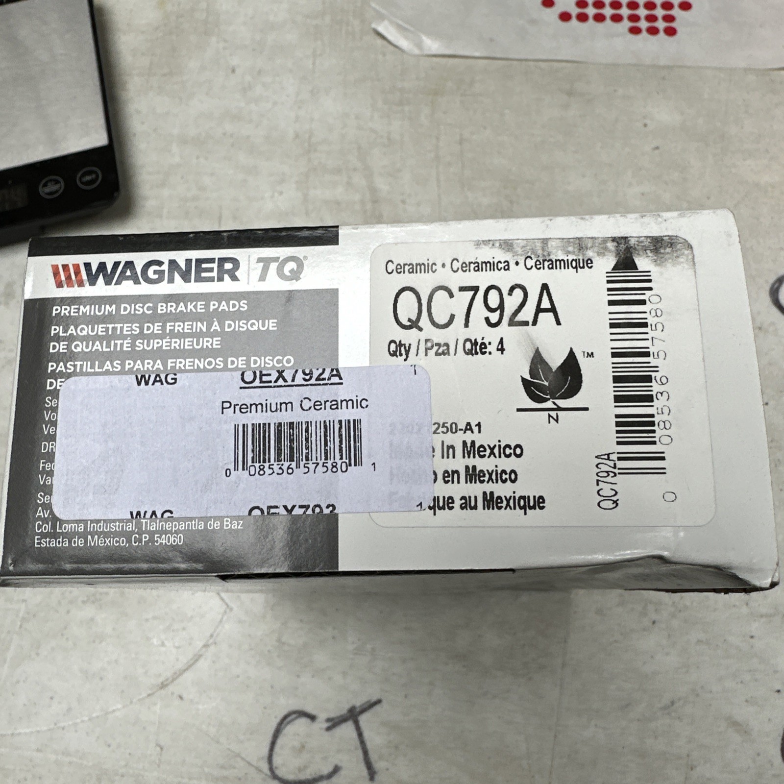 Wagner ThermoQuiet Ceramic Brake Pads QC792A Rear - Image 3
