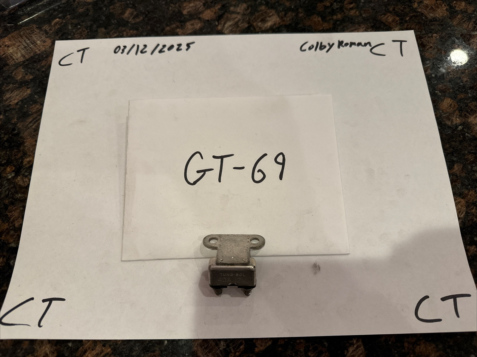 Wagner Tung-Sol Type 1 Auto Reset 12V 40A Cycling Circuit Breaker with Bracket