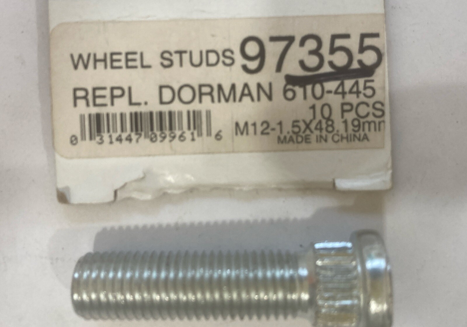 Wheel Lug Stud-Stud/Bolt Dorman 610-445 (SOLD INDIVIDUALLY) - Image 3