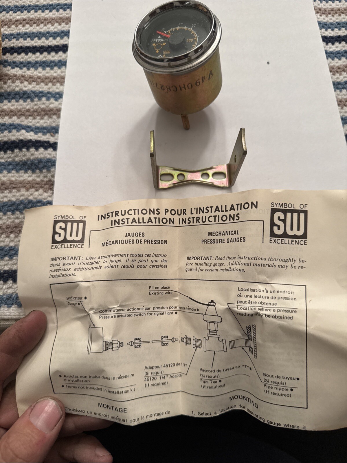 stewart warner 82710 air pressure gauge - Image 5