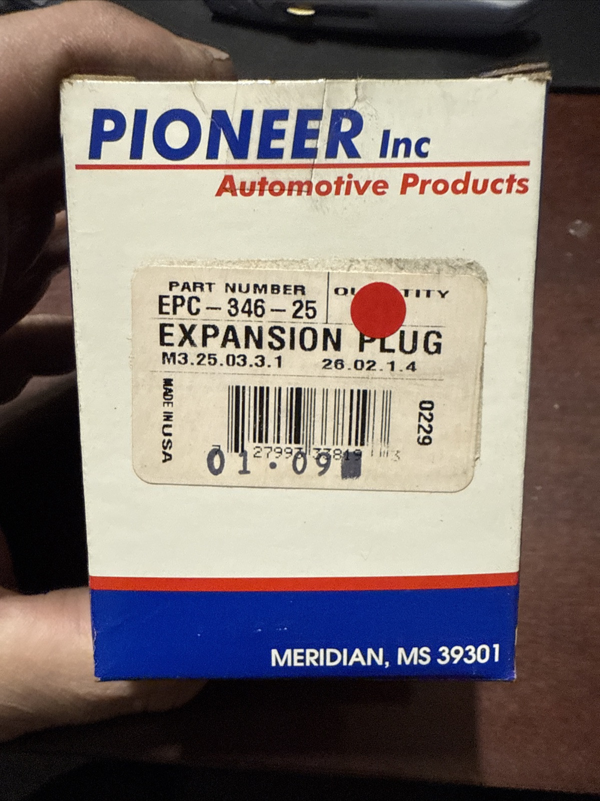 (1) Freeze Plug Expansion Plug Pioneer EPC346-25 Sold Individually - Image 5